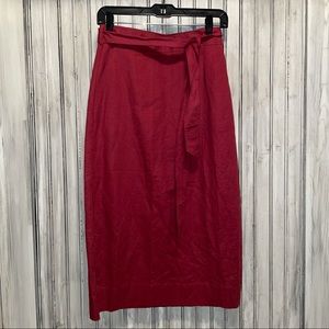 Gap Linen Blend Wrap Midi Skirt